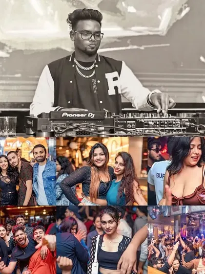 This collage captures the full experience at Gypsy Tower. It's me on the decks, the crowd dancing, and the unforgettable energy of the party.