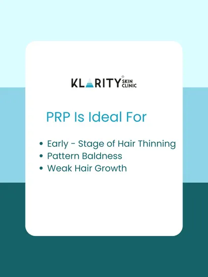 I find PRP therapy is most effective for specific conditions. It is an ideal treatment for individuals in the early stages of hair thinning, those with male or female pattern baldness, and anyone experiencing weak or sluggish hair growth.