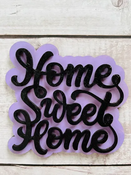 This "Home Sweet Home" magnet is a perfect little housewarming gift or a sweet reminder for your own space. The layered wood gives it a beautiful 3D look.