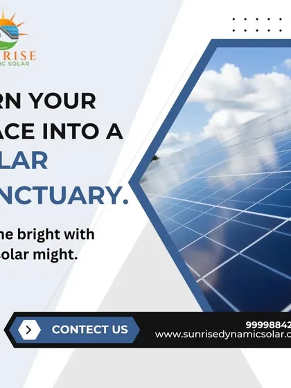 Turn your space into a solar sanctuary and shine bright with solar might. This image shows a close-up of a solar panel reflecting the sky.
