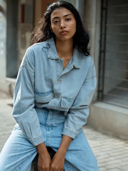 A seated portrait that feels natural and unposed. I often use elements of the environment, like this bollard, to create interesting and authentic compositions.