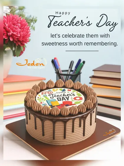 Celebrate the pillars of wisdom with a cake as special as their lessons. Our Teacher's Day special chocolate cake is a memorable and sweet gift.