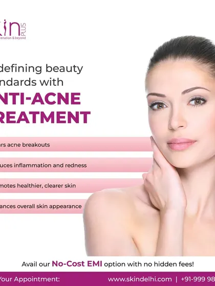 This graphic presents my anti-acne treatment as a way to redefine beauty standards by clearing breakouts, reducing inflammation, and promoting healthier, clearer skin.