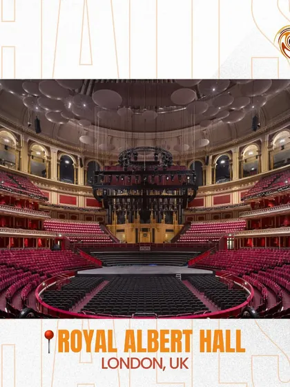 The Royal Albert Hall in London, UK. A legendary venue that is on every musician's bucket list.