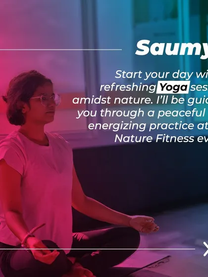 A little about my role in our Nature Fitness events. I guide everyone through a peaceful and energizing yoga practice to set a calm and focused tone for the day.