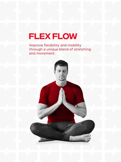 Flex Flow is a key part of our program lineup. It's a unique blend of stretching and movement designed to improve your functional flexibility and mobility.