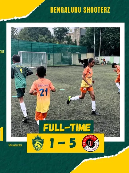 Match result for our U-11 team against D.United. Our goal scorer Shravanthika showed great promise.