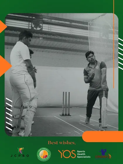 A coach provides batting tips in the nets. This is where technical adjustments are made and confidence is built.
