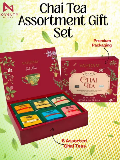 For the quintessential chai lover, this Vahdam gift set is the perfect choice. It features six assorted chai tea blends in premium packaging.