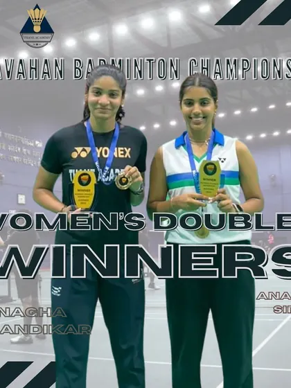 Anagha Karandikar and Anamika Singh, our Women's Doubles winners at the IIT Avahan Badminton Tournament.