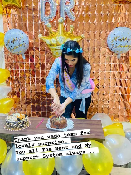 Feeling so loved and grateful for the surprise birthday celebration from my Veda team. They are truly my support system.
