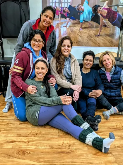 So much joy in one photo! I love seeing my clients connect and build friendships at the studio.