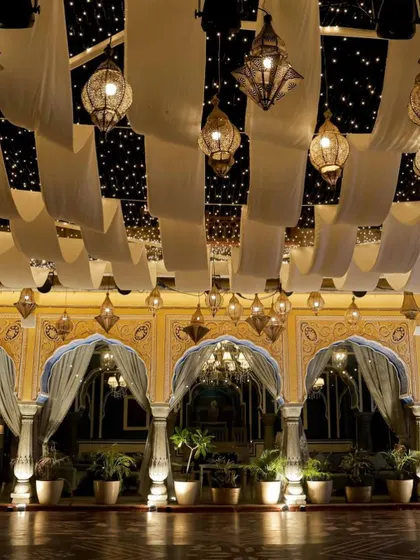 Another view of the stunning dance floor, where the warm lights and traditional arches create a perfect retro Sufi vibe.