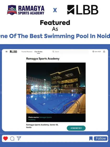 I am proud that my academy's pool was featured by LBB as one of the best in Noida. This recognition reflects my commitment to providing an unparalleled swimming experience with top facilities.