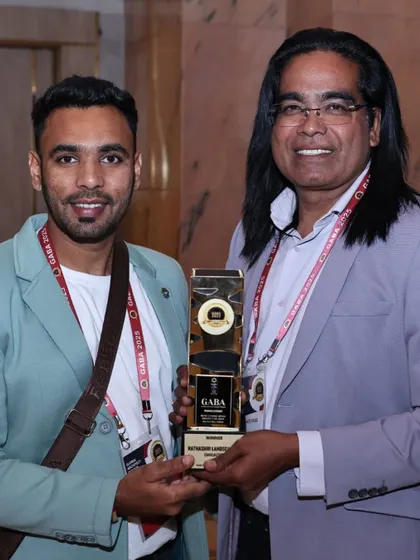 Posing with the GABA 2019 award. Every achievement is a stepping stone and a reminder of the journey so far.