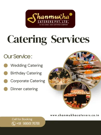 A summary of our core services: Wedding Catering, Birthday Catering, Corporate Catering, and Dinner Catering, all delivered with professionalism.
