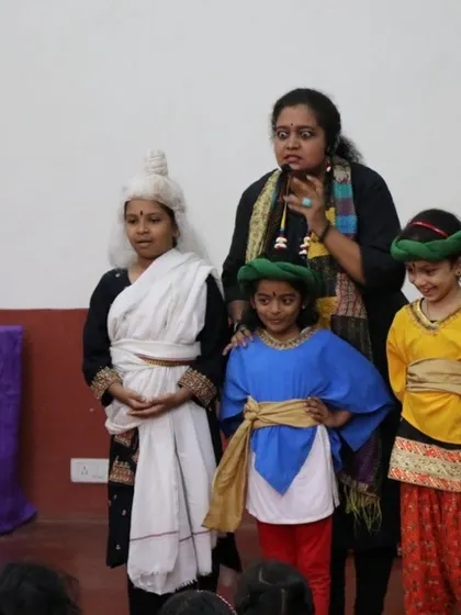 Children dressed up as characters from our story. This hands on participation helps them understand the narrative and characters on a deeper level.