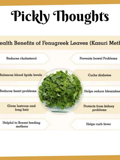This is just another reminder of the goodness packed into fenugreek leaves. I use ingredients that are not just tasty but also bring something valuable to your health, just like a mother would.