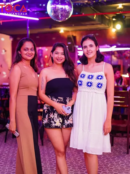 Dressed up and ready to enjoy a night of dancing and fun.