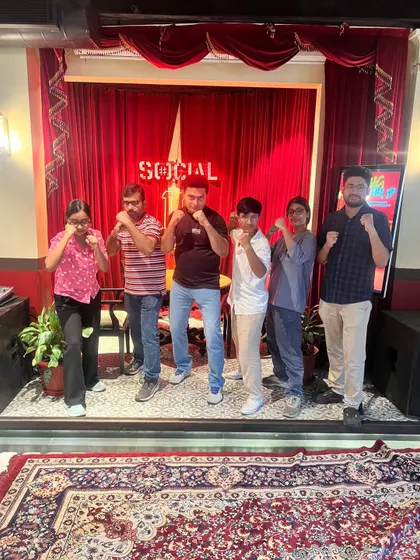 Taking our Bar Fight Seminar to Kolkata. This group at Park Street Social learned essential skills for staying safe during a night out.