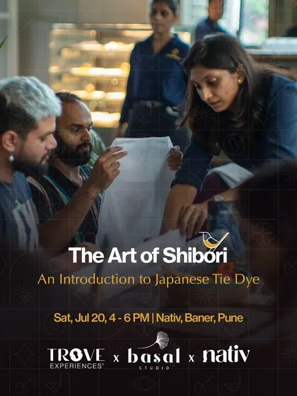 Our Art of Shibori workshop is coming to Pune. This is an opportunity to gather with fellow creatives and learn how to make your own naturally dyed textile art.