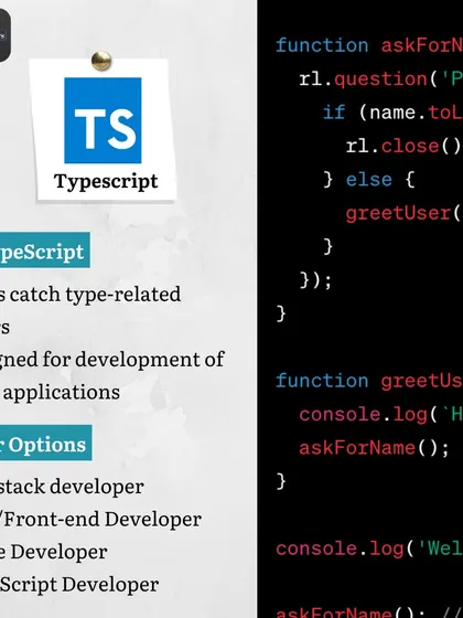 For large-scale applications, we recommend TypeScript. Our training covers how it helps catch errors early in development, making it ideal for building complex web and game applications.