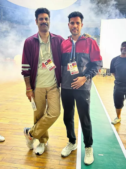 Behind the scenes at a Sunfeast Biscuits ad shoot with the talented actor Sikandar Kher. It was a fun experience bringing basketball to a commercial shoot.