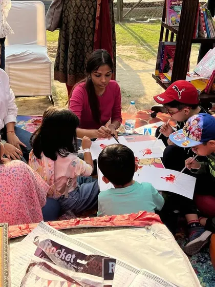 More fun from the art fest! Children got to paint and create, showing that learning can happen anywhere.
