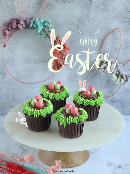 Happy Easter Sunday. Our nest cupcakes are a perfect way to celebrate, filled with love, joy, and plenty of chocolate.