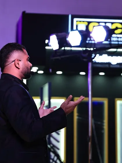 Explaining the impossible during a mentalism routine. My corporate performances are designed to be sophisticated, engaging, and mind-bending for a professional audience.