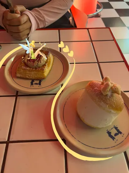 A tiny Tinkerbell doodle adds a touch of magic to these delicious-looking pastries.