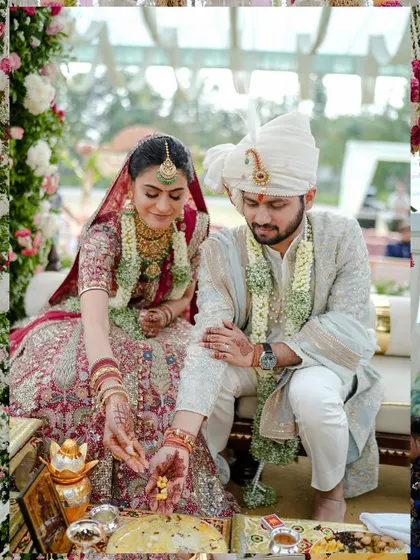 A close-up of a traditional wedding ritual. I work with couples to ensure that every custom is honored beautifully, creating meaningful memories for them and their families.