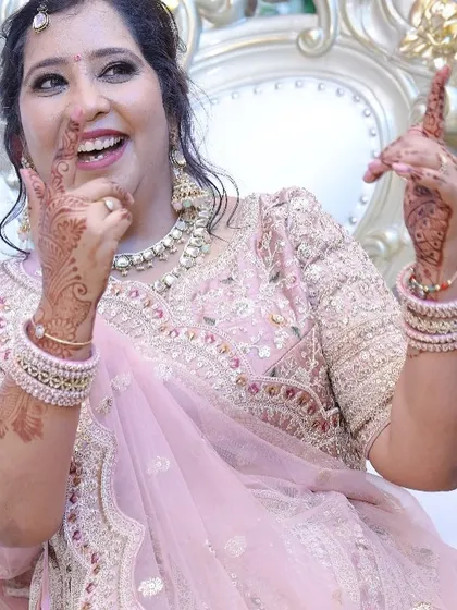 A happy, candid shot of the client.
