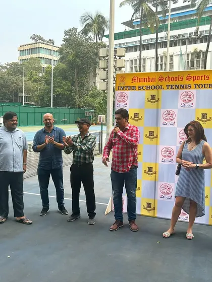 Our team and event partners during the prize distribution ceremony at the MSSA Inter-School Tennis Tournament.