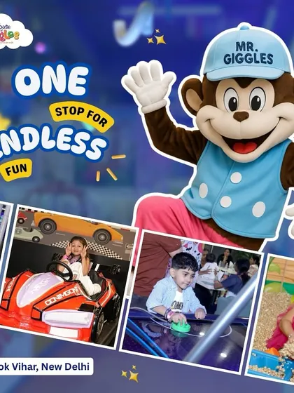 One stop for endless fun! This is what we promise at House of Giggles. With our mascot Mr. Giggles leading the way, kids can enjoy everything from bumper cars and arcade games to our soft play area.