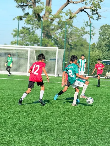 Our U-13 players take on a London team, showing their skill and determination on an international stage.