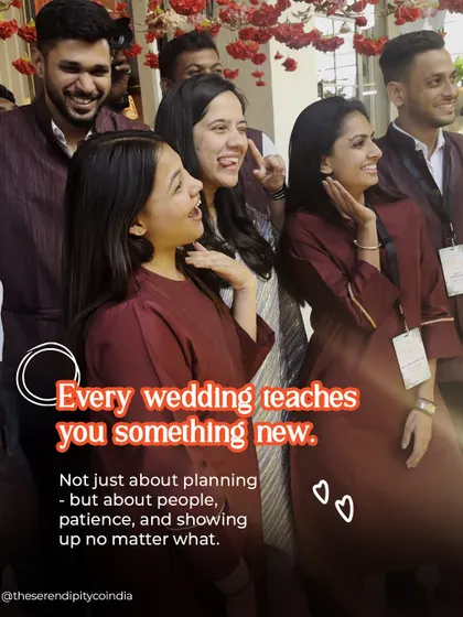 Every wedding teaches you something new, not just about planning, but about people, patience, and showing up no matter what. My team is the heart of every event's success.