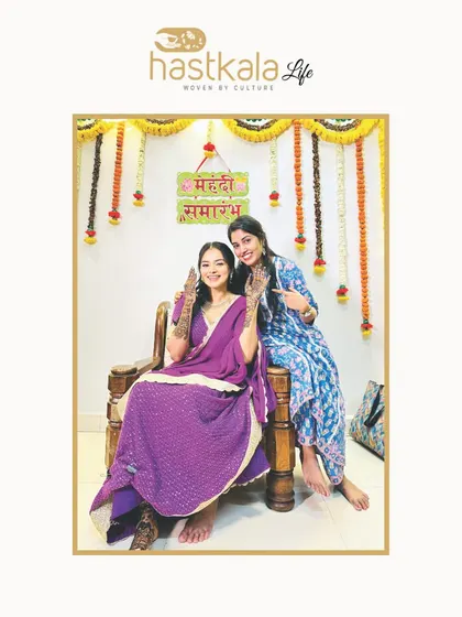 Posing with a happy bride during her mehendi samarambh (ceremony). These are the moments I cherish.