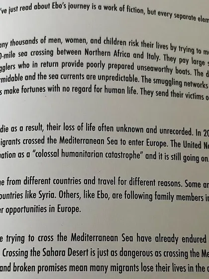 The book 'Illegal' by Eoin Colfer traces the journey of illegal migration. It's a graphic novel I gifted my daughter, and it's a powerful story about a global issue that is often misunderstood. It's a reminder of why legal rights and safe passage are so important.