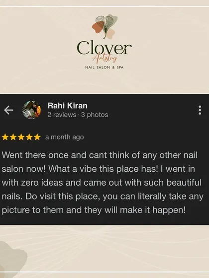 "Went there once and cant think of any other nail salon now!" We love when clients trust us to bring their ideas to life, even when they come in with zero inspiration. We're always ready for a creative challenge.