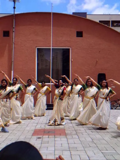 Another beautiful shot of our Onam dance. I am proud to create and lead performances that celebrate diverse cultures and bring people together.
