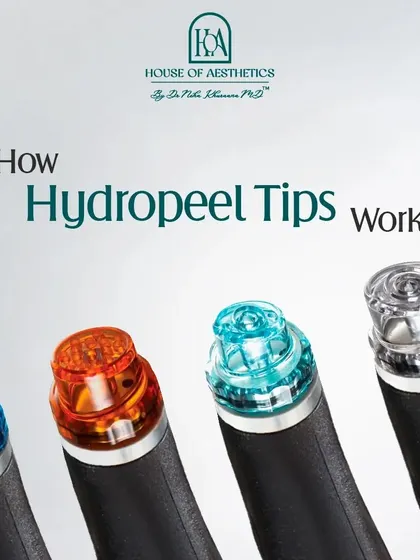 The effectiveness of a Hydrafacial lies in its patented Hydropeel tips. Each tip is designed for a specific purpose, allowing me to customize the exfoliation and extraction intensity for your unique skin needs.