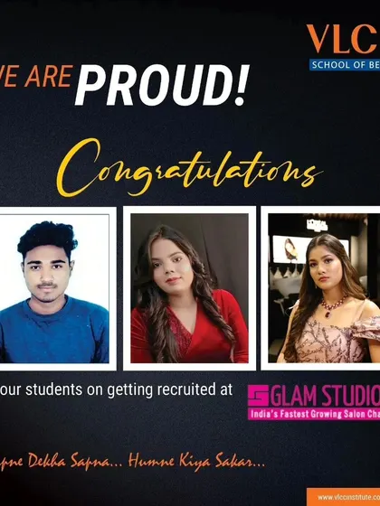 I am proud to announce the recruitment of my students at Glam Studios, one of India's fastest-growing salon chains.