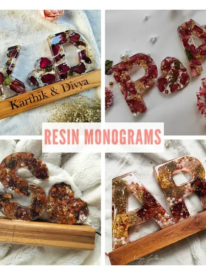 A look at my custom resin monograms, a beautiful way to personalize your space or create a unique gift. Each letter is filled with preserved flowers and can be made into a lamp.