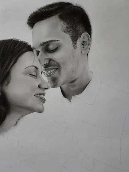 A progress shot showing the faces nearly complete.