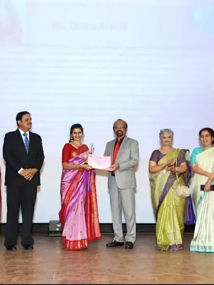 Receiving the award certificate on stage. We are thankful to FKCCI for acknowledging our efforts in the field of arts and social entrepreneurship.
