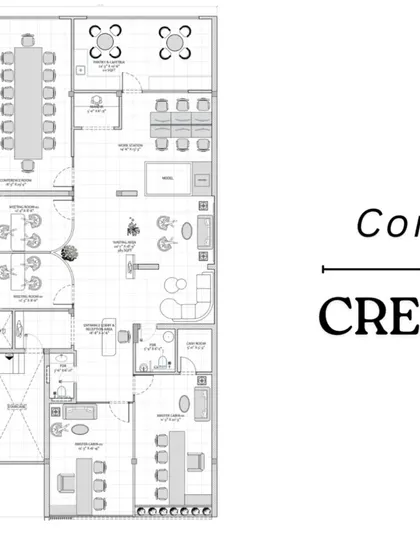 From concept to creation, this floor plan shows the journey from ideas on the drawing board to the final creation of a functional and inspiring workspace for Shri Ram Constructions.