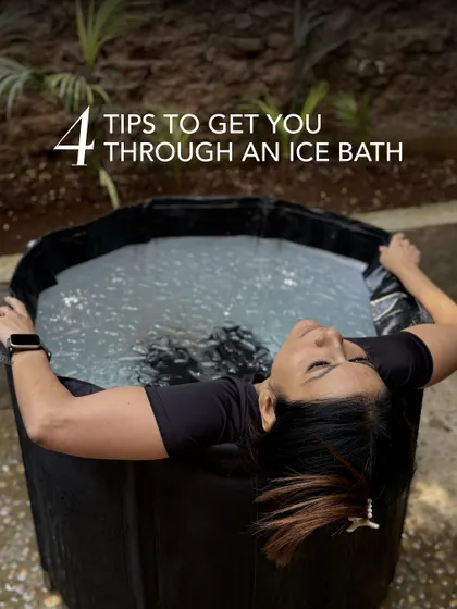 Here are four tips to help you get through an ice bath. This practice is about building inner tolerance and adapting to uncontrollable situations, and we are here to guide you.