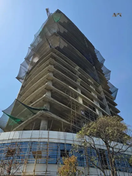 The concrete structure of Kukreja The One during construction. This image captures the scale of the G+28 floor residential tower as it rises to become an architectural marvel in Nagpur.