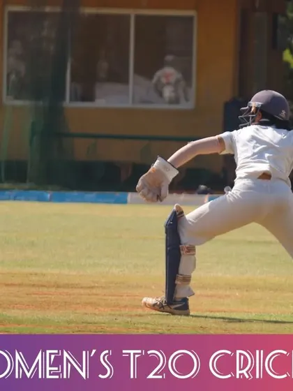 A player in action, running between the wickets during the CBR Women's T20 Cricket Cup.
